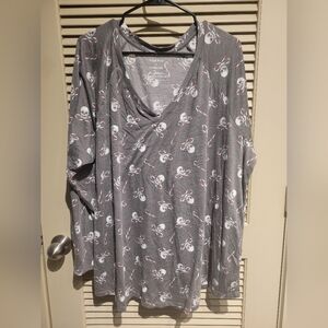 Torrid Skull Candy Cane Long Sleeve Shirt Size 5